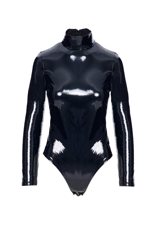 Vinyl effect bodysuit-null