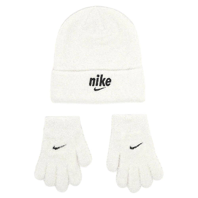 Nike little kids cozy beanie and glove set, Sail, medium