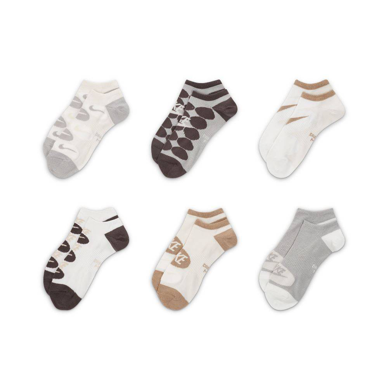 Lightweigh training no-show 6-pairs socks-null