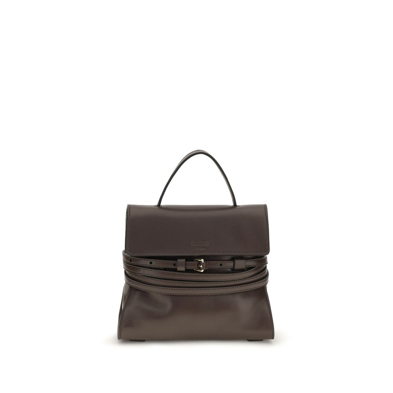 Brown goatskin shoulder bag-null