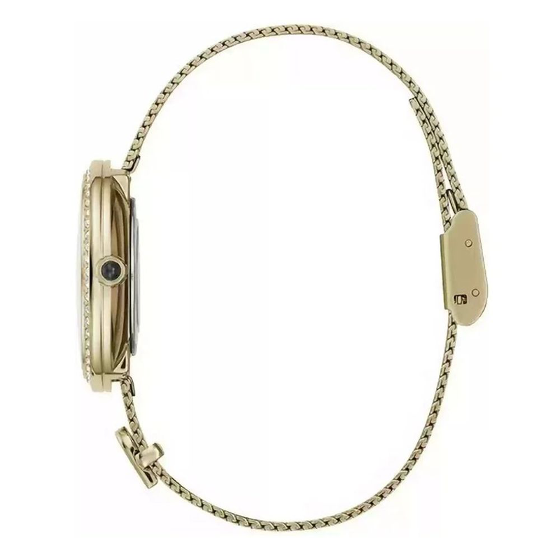 Gold stainless steel dress watch-null