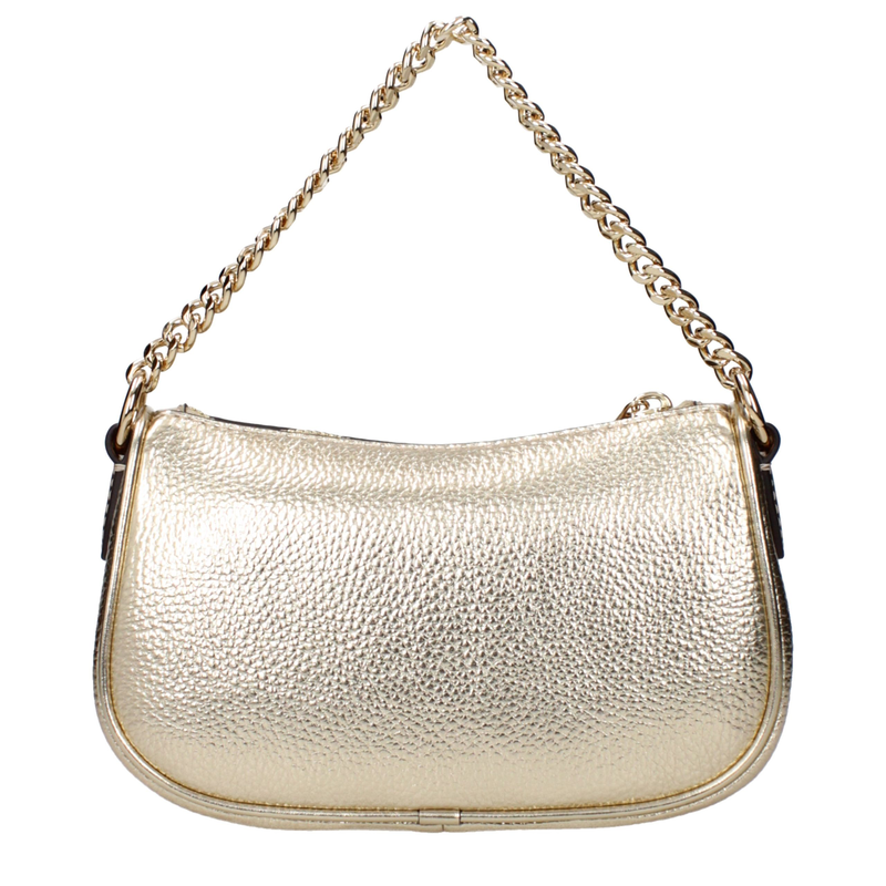 Gold leather handbag-null