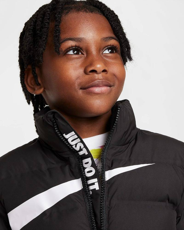 Nike little kids wrap swoosh debossed quilt jacket-null
