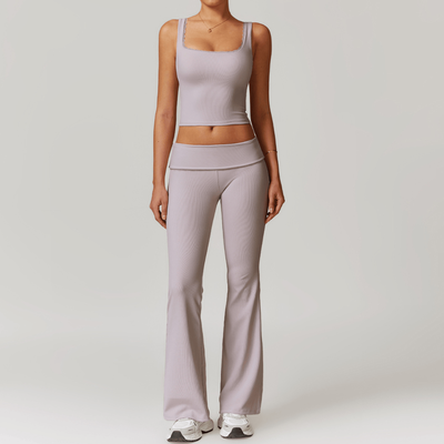 Amor vest top with legging set, Beige, medium