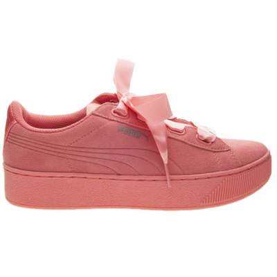 Women vikky platform ribbon, Coral, medium