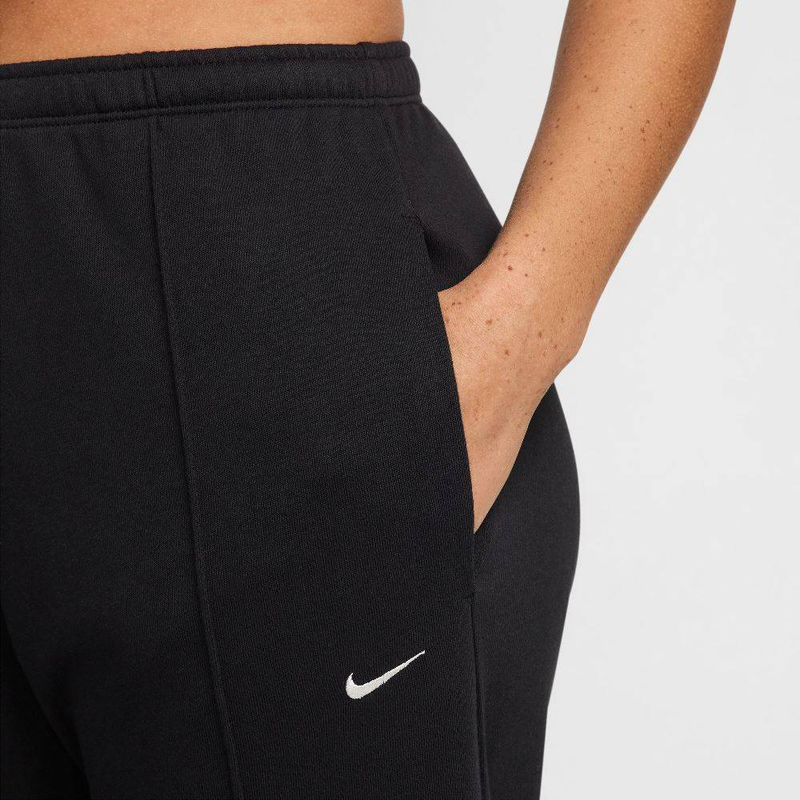 Nike sportswear womens chill terry mid-rise open hem pant-null