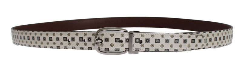 White silk bowtie leather men belt gift box-null