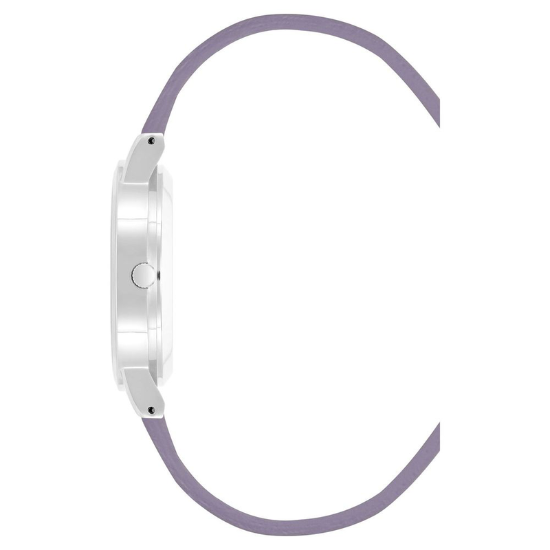 Purple plastic dress watch-null