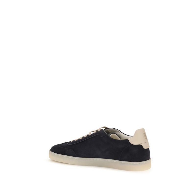 Brown calf leather bos taurus low top sneakers-null