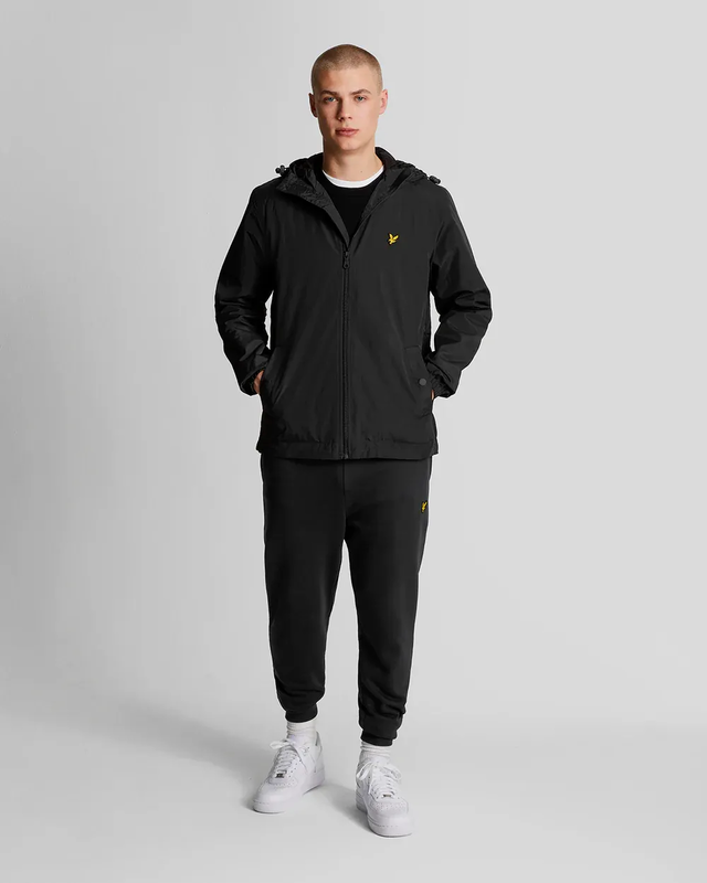 Zip through hooded jacket z865 jet black image number null