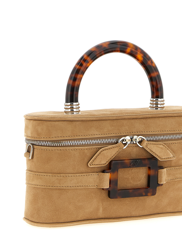 Beige goatskin handbag-null