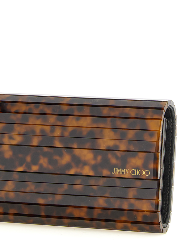 Beige polyester clutch bag-null