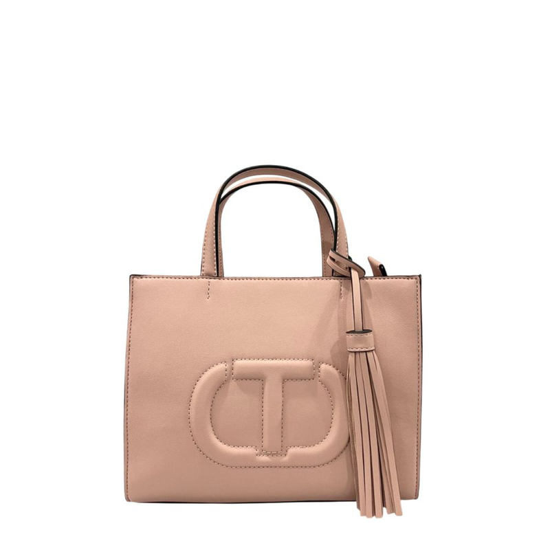 Pink pu women handbag-null