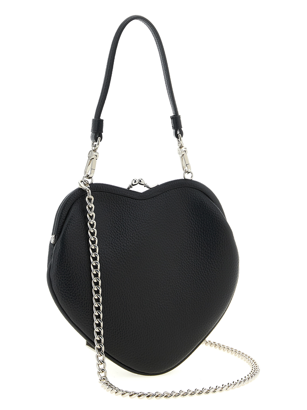 Black polyethylene handbag-null