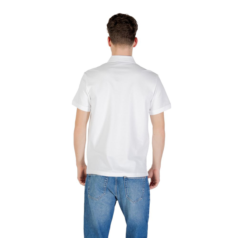 White cotton polo shirt-null