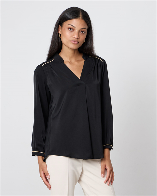 Blouse crepe long sleeve image number null