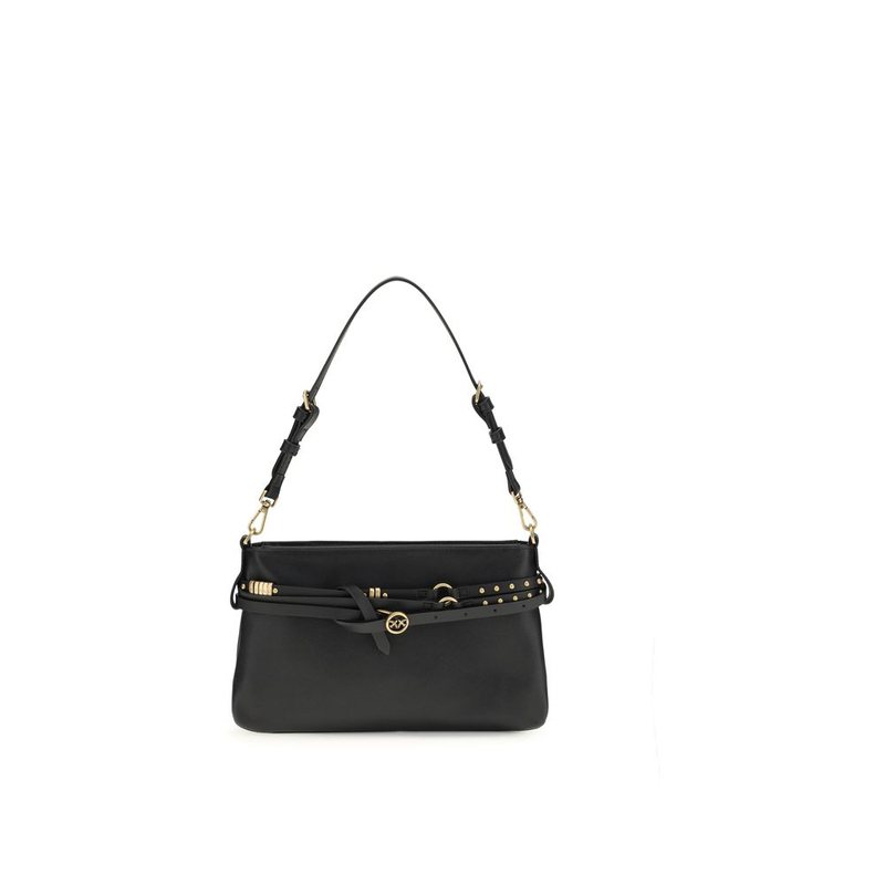 Black calf leather bos taurus shoulder bag-null