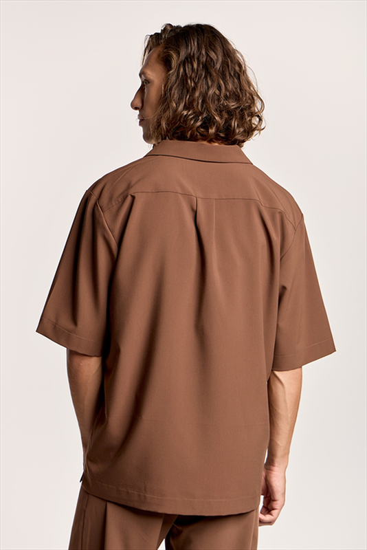 Pcoc 1/4 buttoned collar shortsleeve tee-null