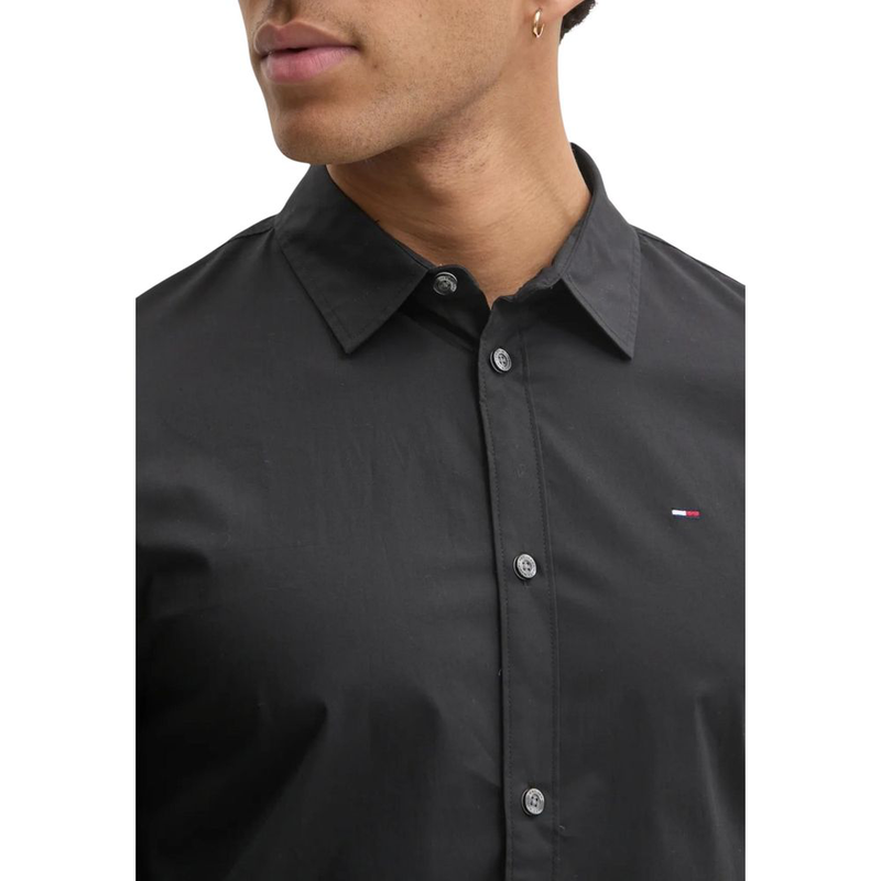 Black cotton dress shirt-null