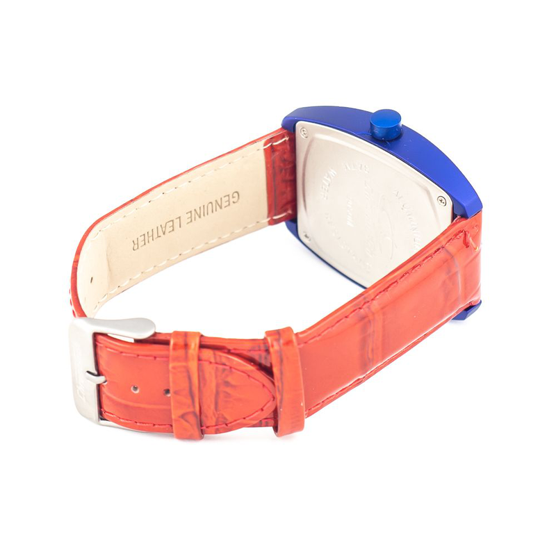 Multicolor leather dress watch-null