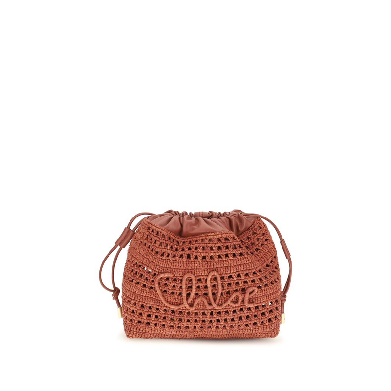 Multicolor raffia shoulder bag-null