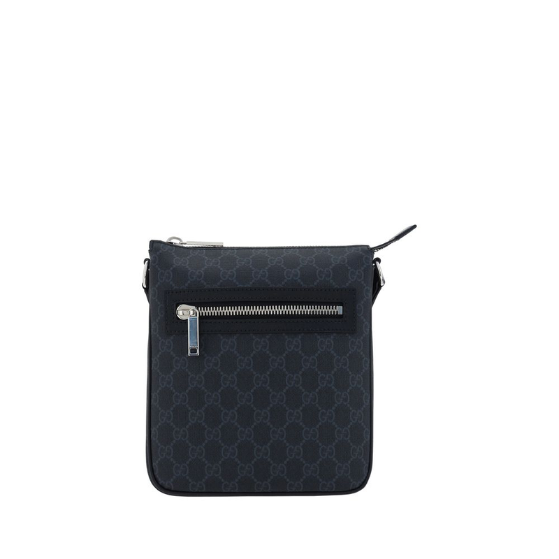 Black polyethylene shoulder bag-null