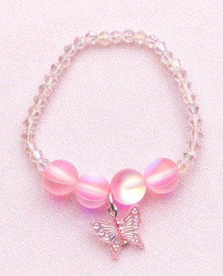 Great pretenders boutique holo pink crystal bracelet