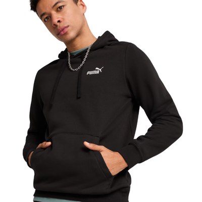 Puma essentials small no.1 logo hoodie fleece men black 682574-01, Black, medium