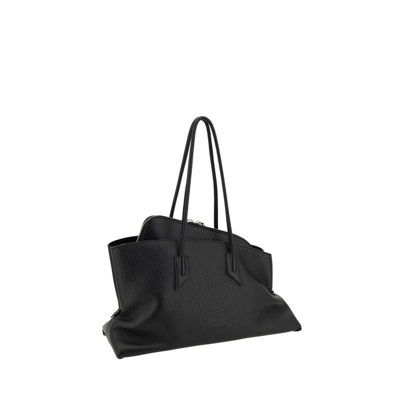 Black calf leather bos taurus shoulder bag-null