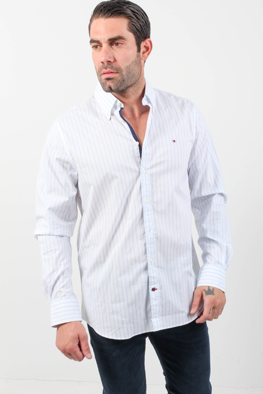 Stretch pencil stripe sf shirt - tommy hilfiger-null