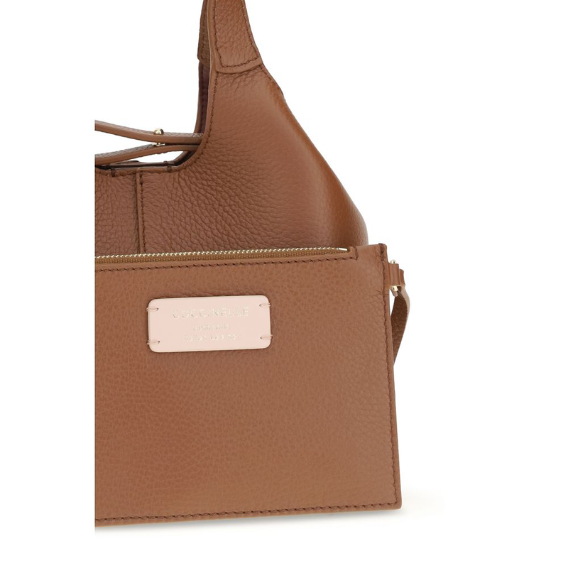 Brown calf leather bos taurus shoulder bag-null
