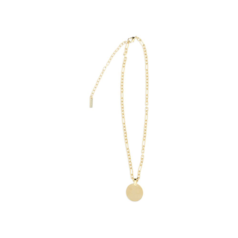 Gold brass necklace-null