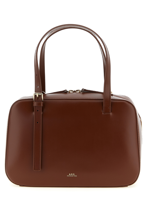 Brown cowhide handbag-null
