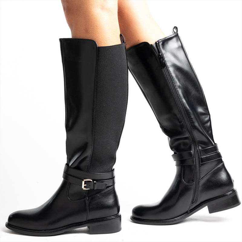 Miss belgini riding boots with subtle heel-null