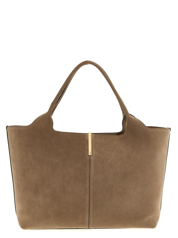 Beige calfskin tote bag-null