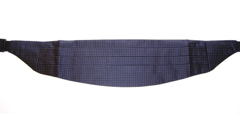 Blue waist smoking tuxedo cummerbund belt-null