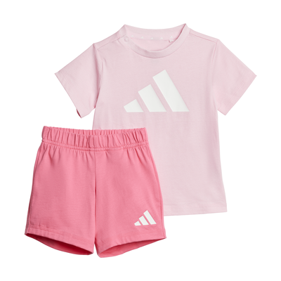 Adidas infant's essentials tee set kids, Clear Pink, medium