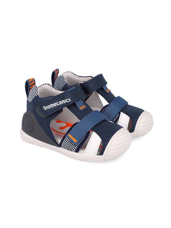 Product image: Biomecanics boys close toe sandals with velcro strap with contrast colour details-null