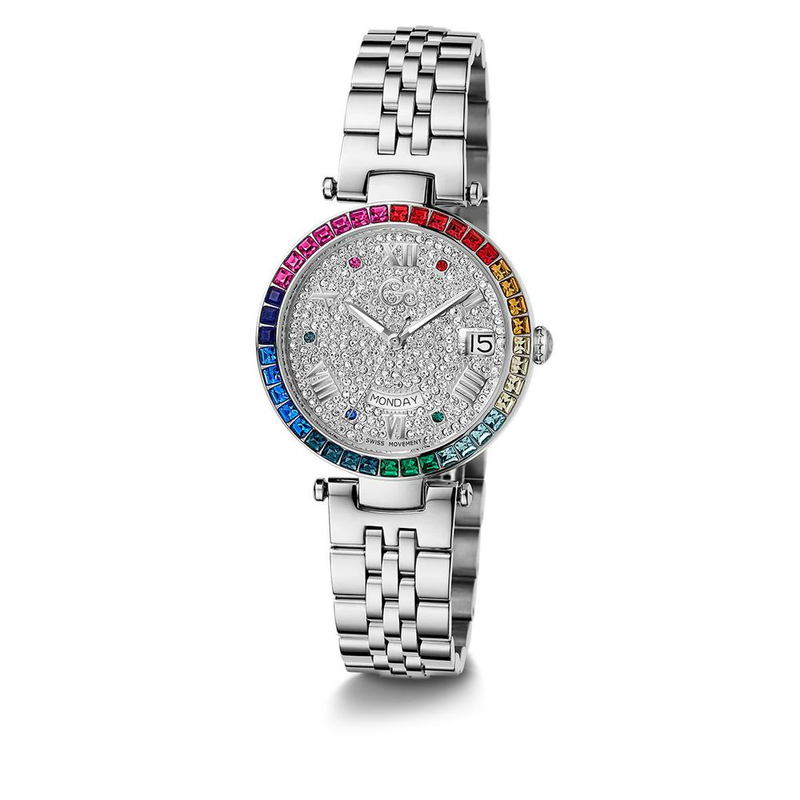 Gray stainless steel dress watch-null