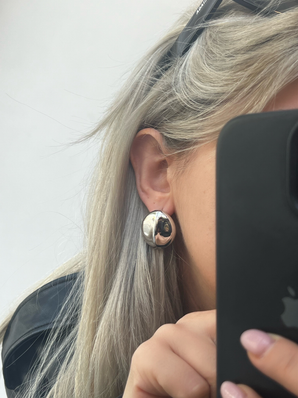 Silver earrings, , medium image number null