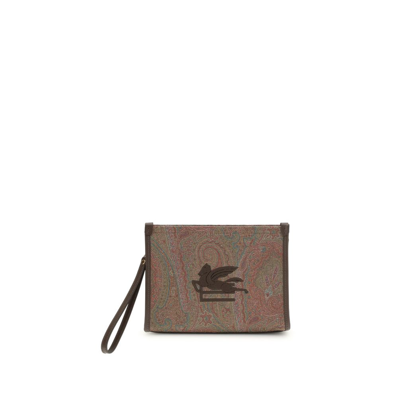 Multicolor cotton clutch bag-null