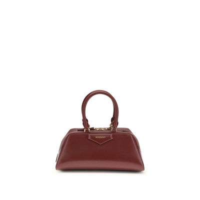 Bordeaux calf leather bos taurus handbag, Bordeaux, medium