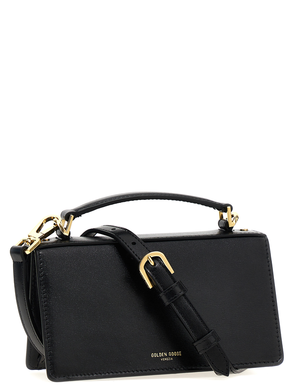 Black cowhide handbag-null