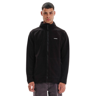 Men’s full zip fleece, Black, medium