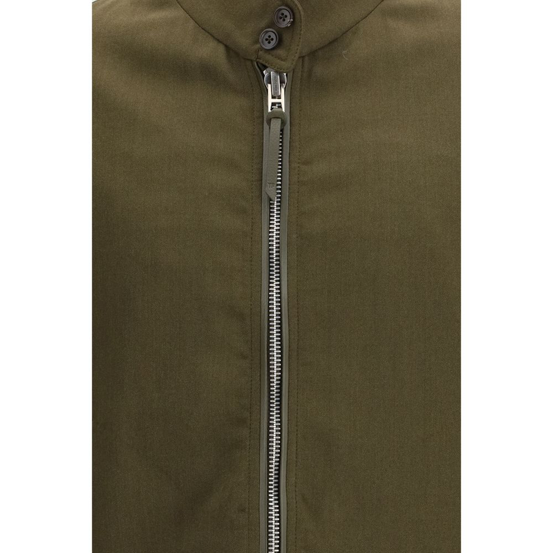 Bicolor fleece wool biker jacket-null
