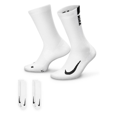 Multiplier crew 2-pairs sock, White / Black, medium