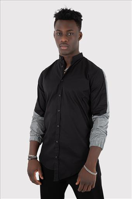 Stefan raglan nylon stand-up shirt
