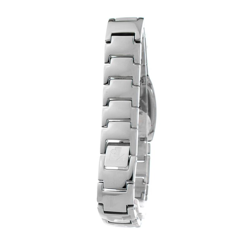 Silver stainless steel dress watch-null