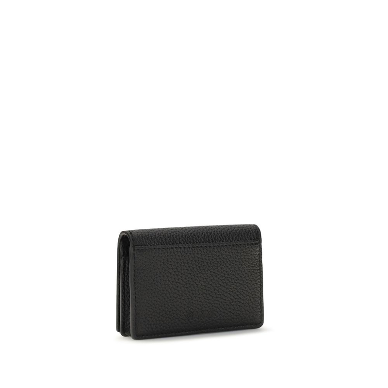 Black recycled polyester wallet-null