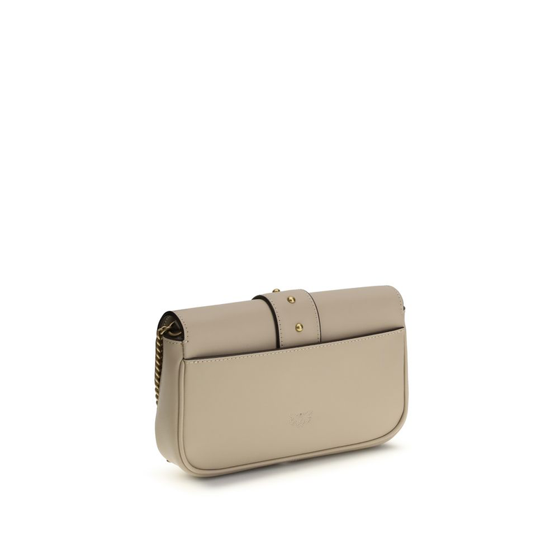 Beige calf leather bos taurus shoulder bag-null